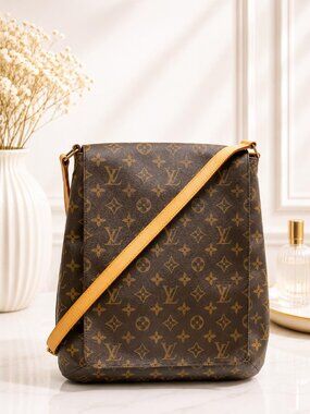 Authentic Louis Vuitton Musette Salsa Short Monogram Shoulder Bag